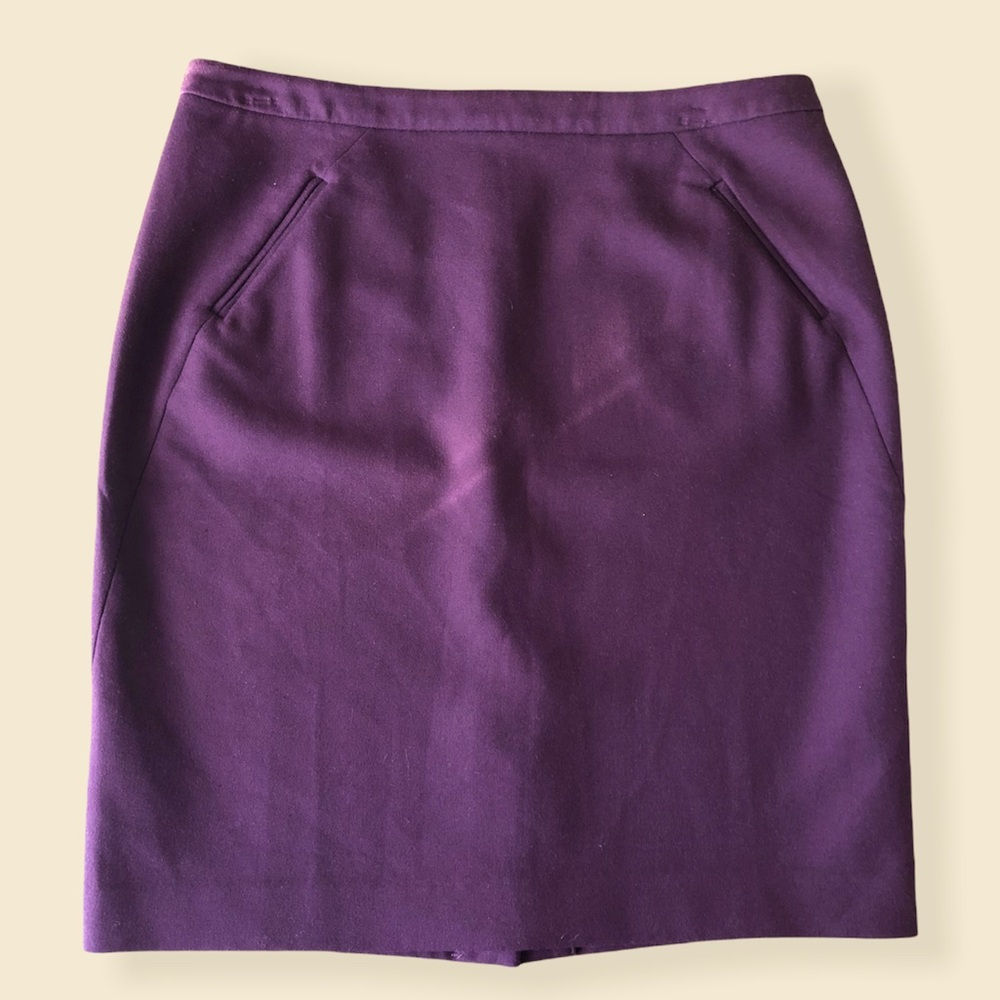 LOFT Burgundy Pencil Skirt